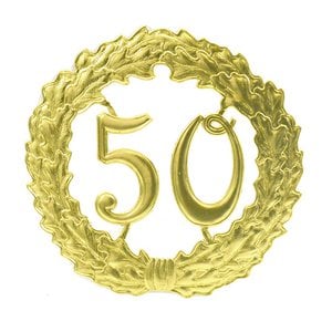 Anniversary number 50, without wire, D18cm, gold