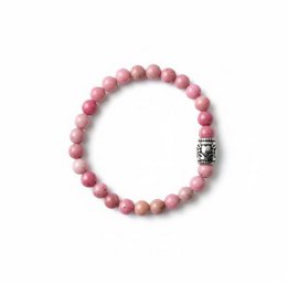 Dames armband Rhodochrosiet 6 mm met basic kraal