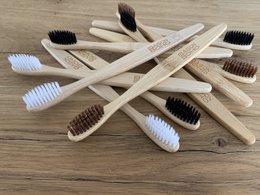 Bambus Zahnbürste Set 20 Stück mehrfarbig braun
