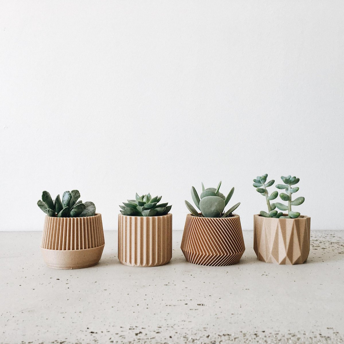 Set mit 4 Pflanzgefäßen – Oslo Origami Kobe Stockholm