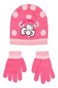 Lot de 48 Unités | Set 2 Pcs Bonnet & Gants Hello Kitty Enfant | Produits Sous Licence Officielle | SUN CITY Group