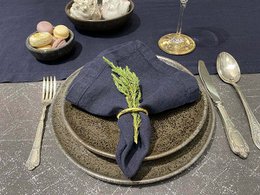 Leinenserviette Indigo