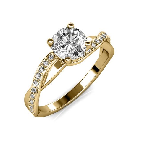 Eleanor Ring – Gold und Kristall