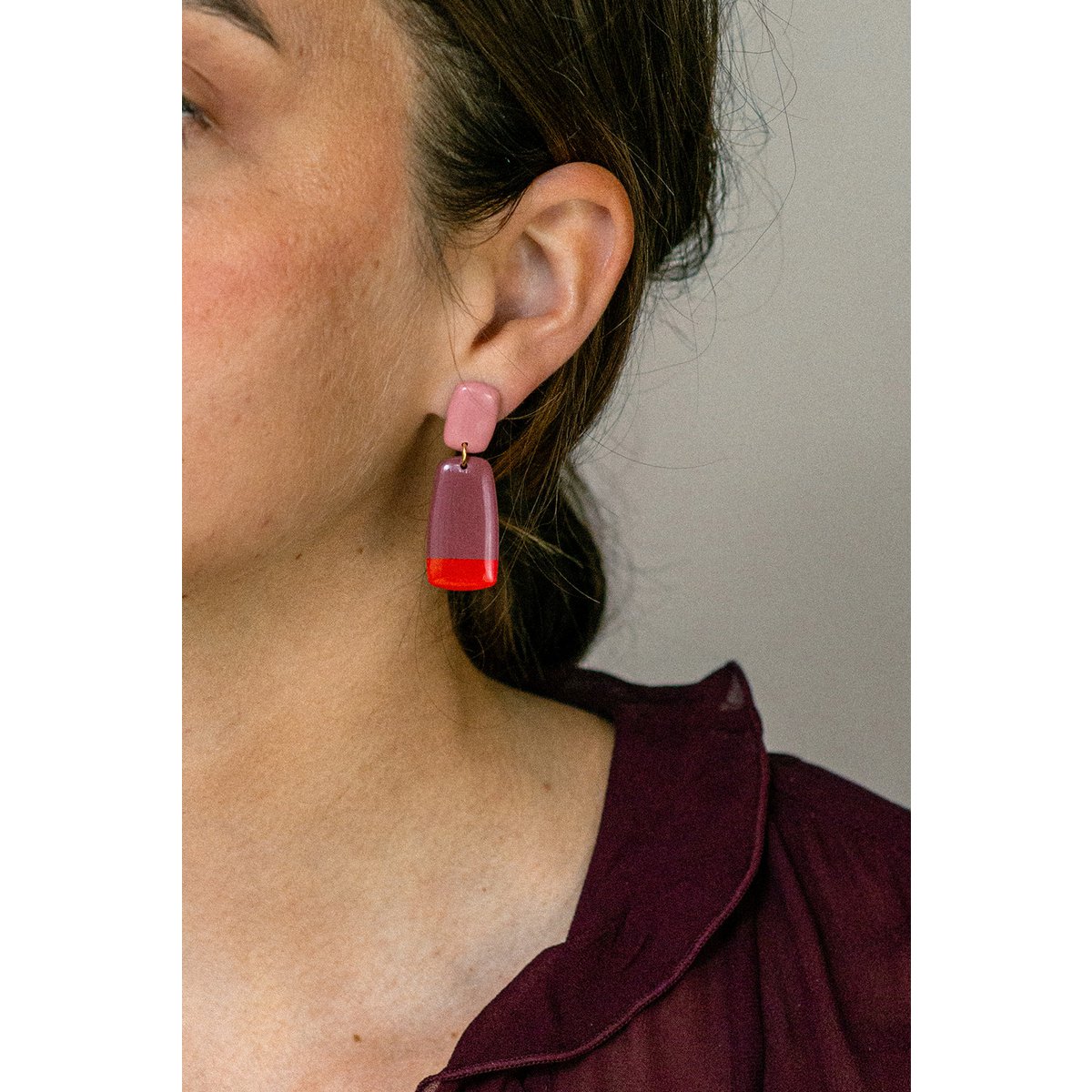 Earrings Juna - Bloom / Mauve / Sunset