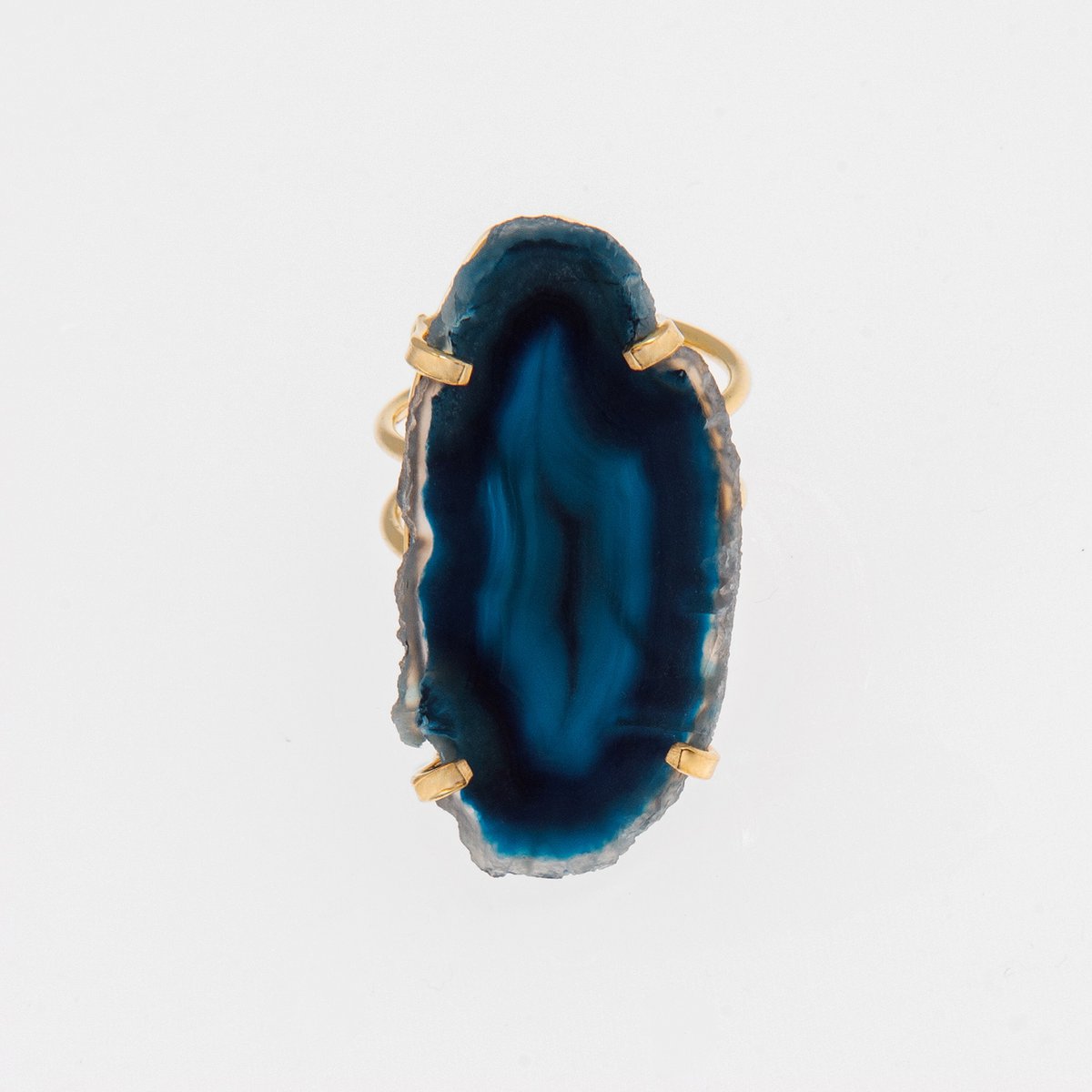 Ring Saudade blauer Achat