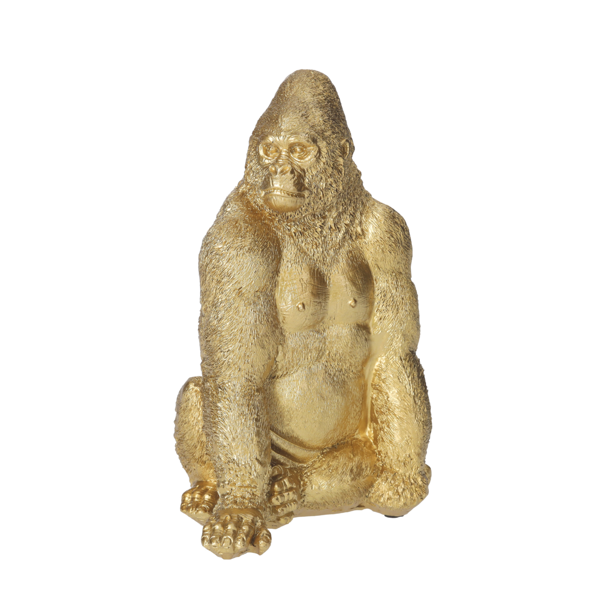 Decorative golden resin gorilla H23x16x13