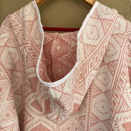Poncho de plage en gaze de coton