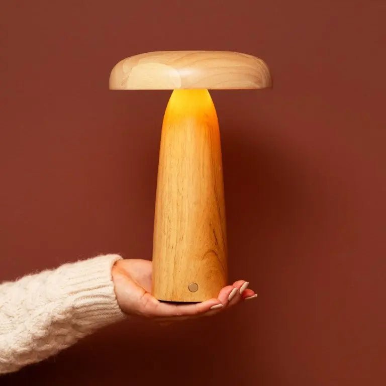 Lampe de table rechargeable en bois marron clair Lennart