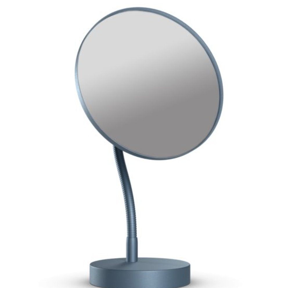 Non-illuminated mirror with stand and gooseneck