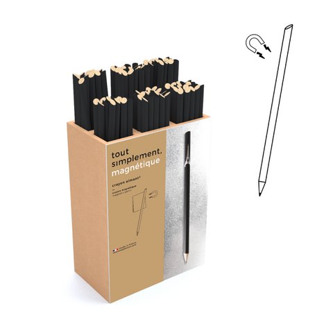 Displaydoos vol met 120 magneetpotloden - Paris noir + gratis displaydoos
