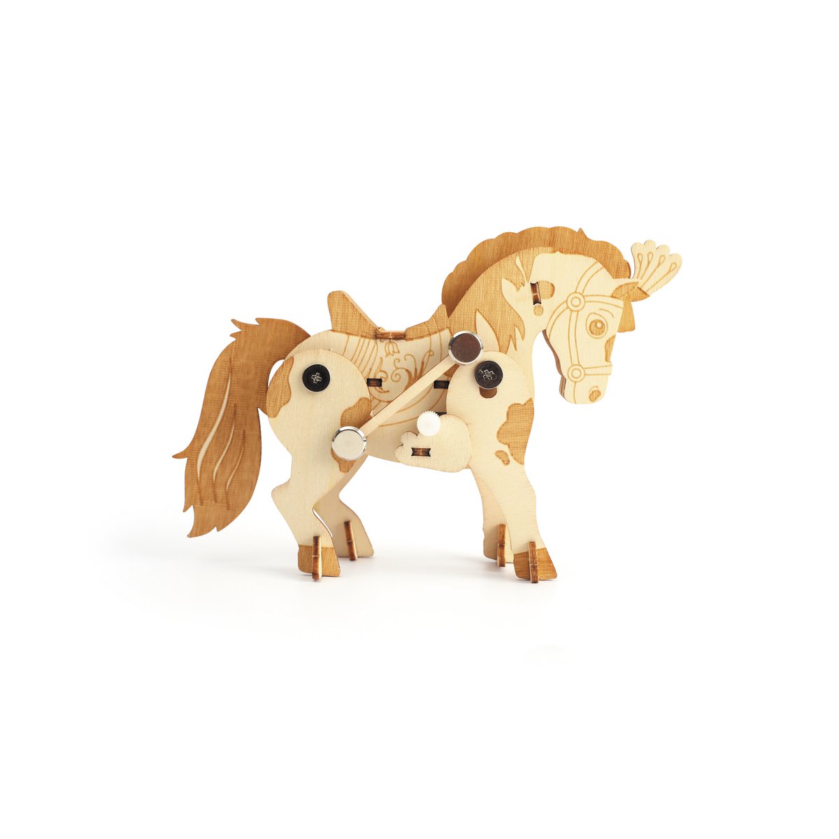 TRÆMODEL 3D MEKANISK HEST
