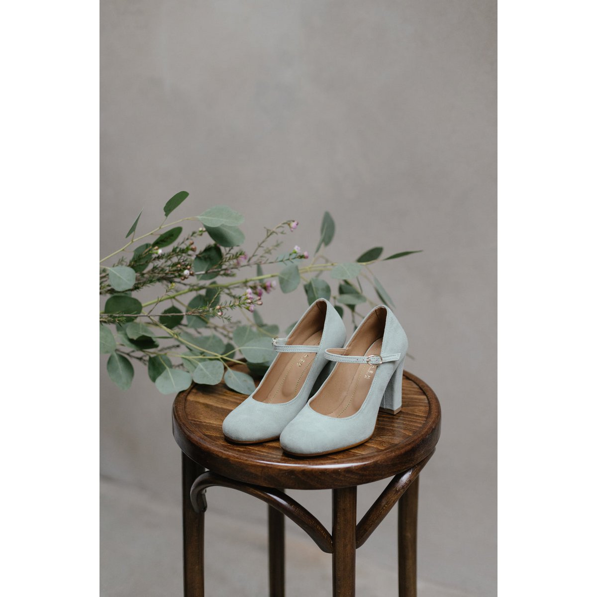 Handgemaakte Suède hakken (8 cm) - Luna - Sage Vintage Schoenen 35-42