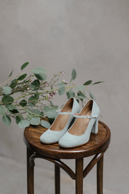 Ręcznie robione zamszowe szpilki (8 cm) - Luna - Sage Vintage Shoes 35-42