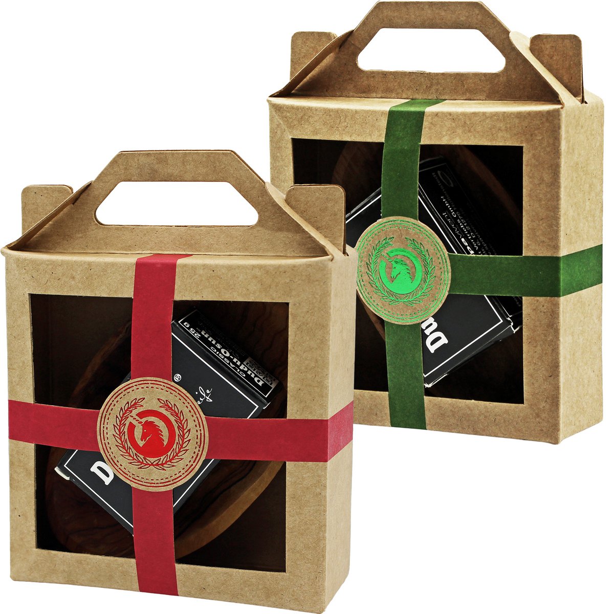 Gift set mini-Dudu Osun® CLASSIC 25g, small olive wood bowl