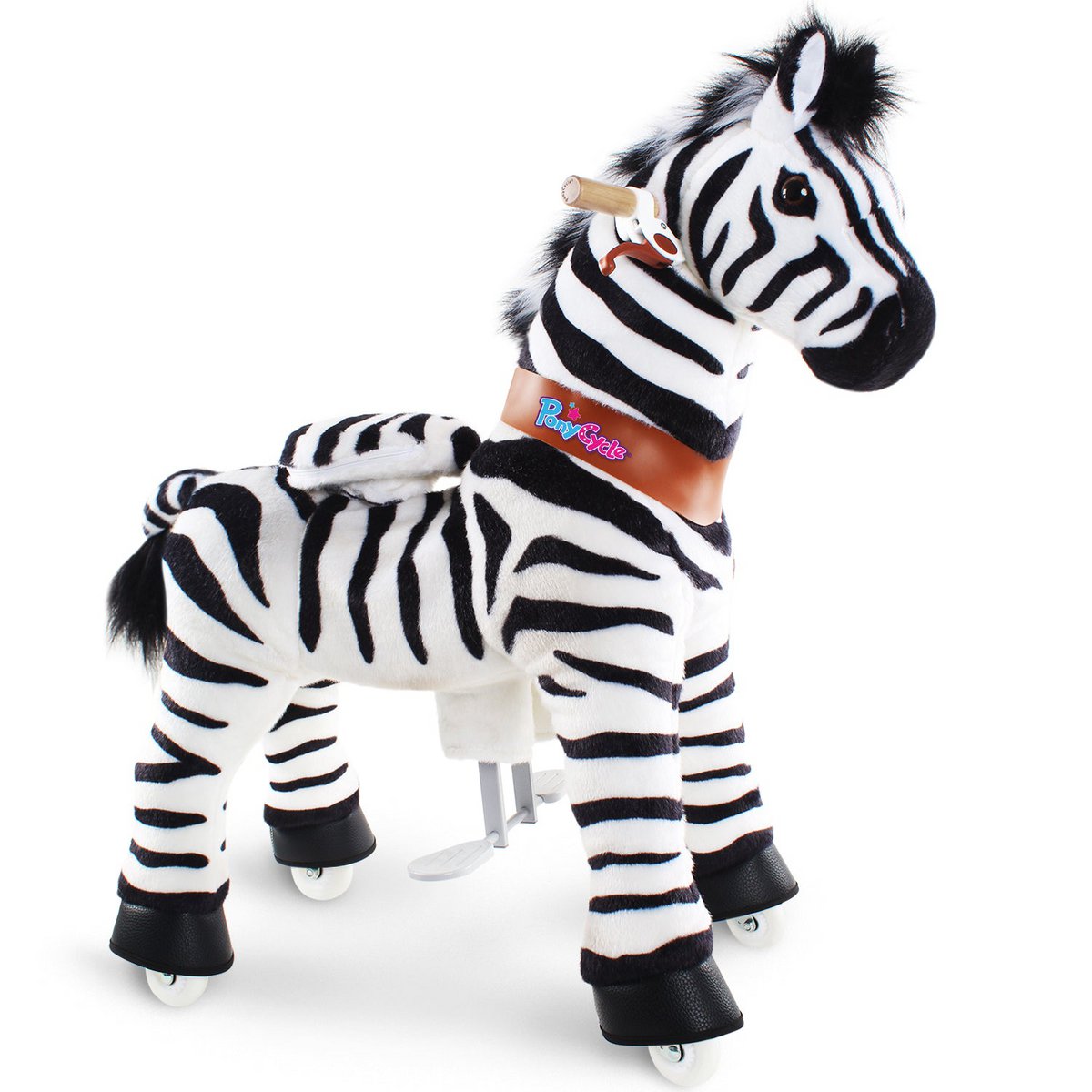 PonyCycle Official Ride-on-toy Modelo U Zebra tamaño 3 y 4 con freno