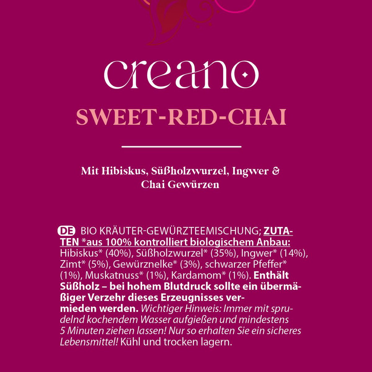 Bio-Teebeutel Sweet-Red-Chai 20er Pack