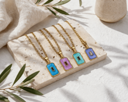 Pastel Gemstone Glow – Pastel Zircon Pendant halskæde