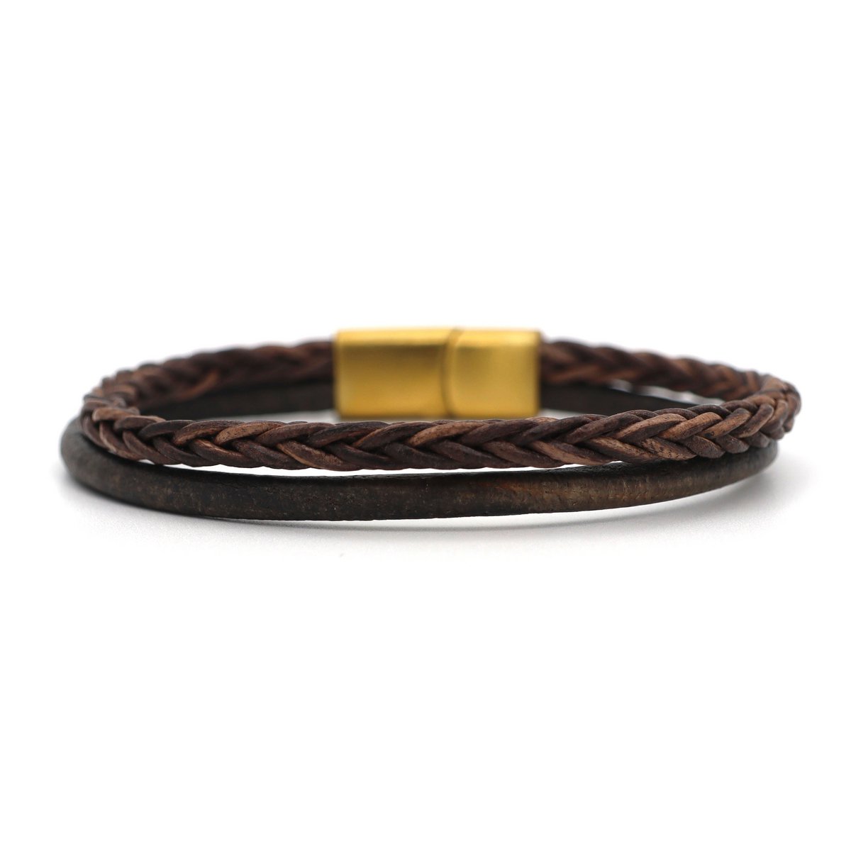 Semarang mix bruin - 4mm- zilver of goud