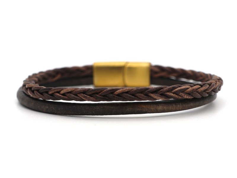 Semarang mix bruin - 4mm- zilver of goud