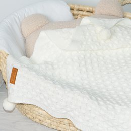 Morbida coperta con pompon "LILY' 70x90