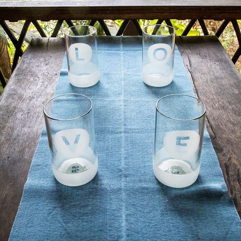 Drinking glasses set "Love" (set of 4)