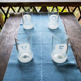 Drinking glasses set "Love" (set of 4)