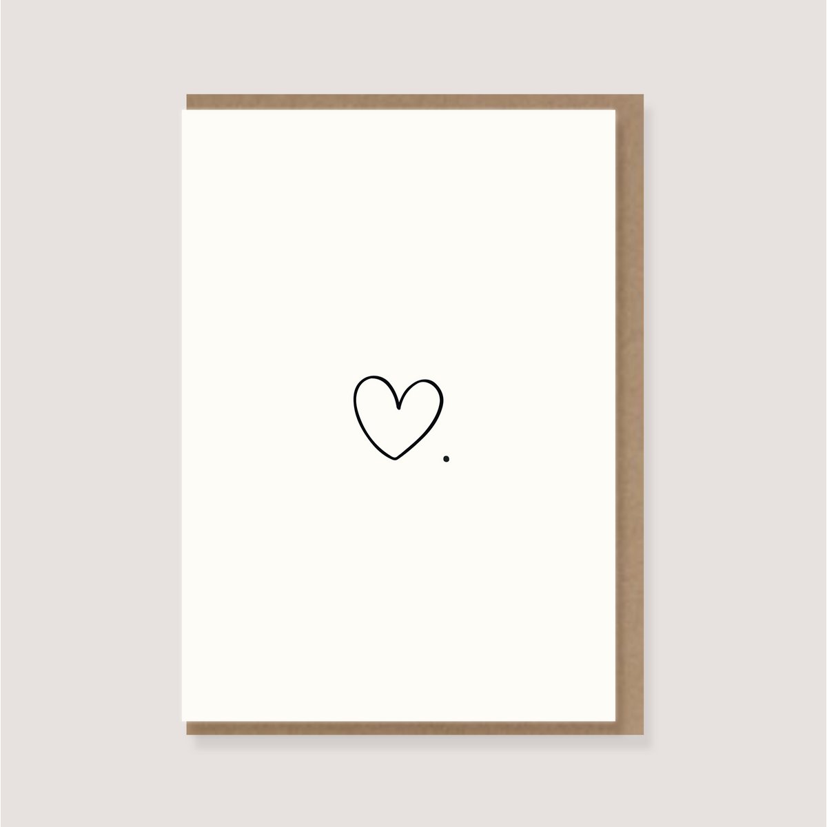 Tarjeta doblada con sobre - "Corazón".