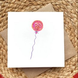 Kort Pink Baby Ballon