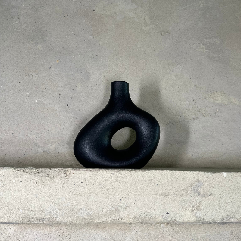 Keramikvase - Luna Vase Schwarz Klein