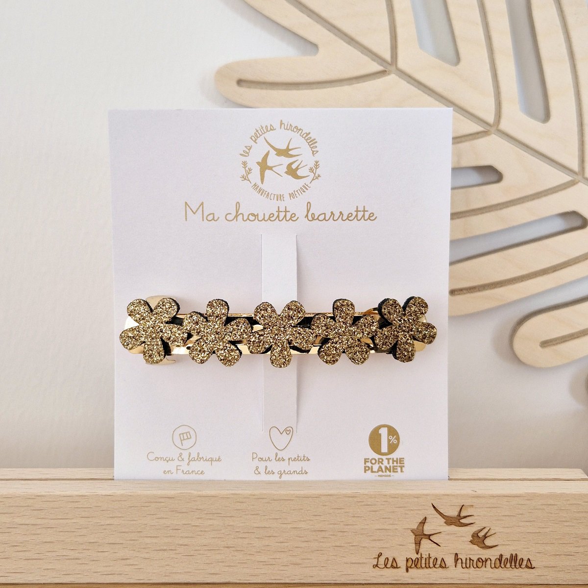 Molletta con clip - Fiori