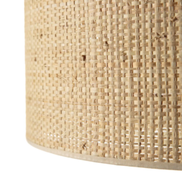 Raffia and ceramic table lamp