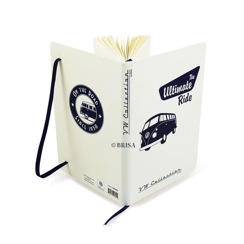 Volkswagen VW T1 Bus Paper Notebook, A5 format, lined - Ultimate Ride/White