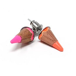 Pencil Stud Earrings - Light Colors - While Stock List