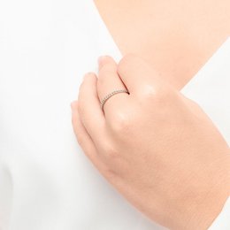 Memory ring, 18k rose gold plated, size 50
