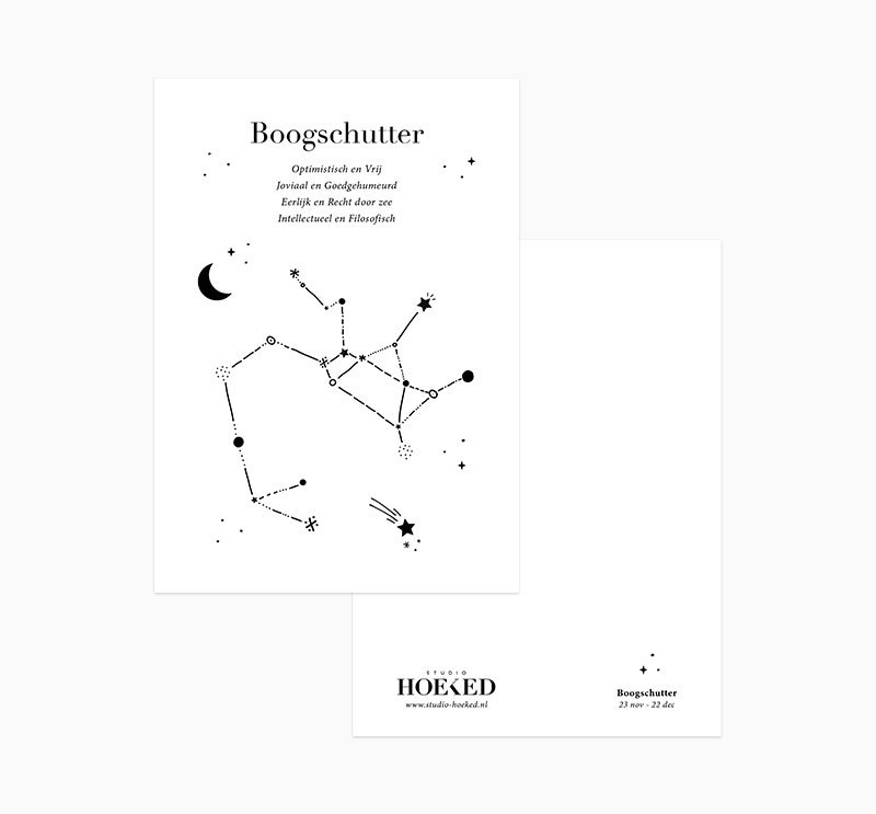 Cartolina | Segno zodiacale | Arciere