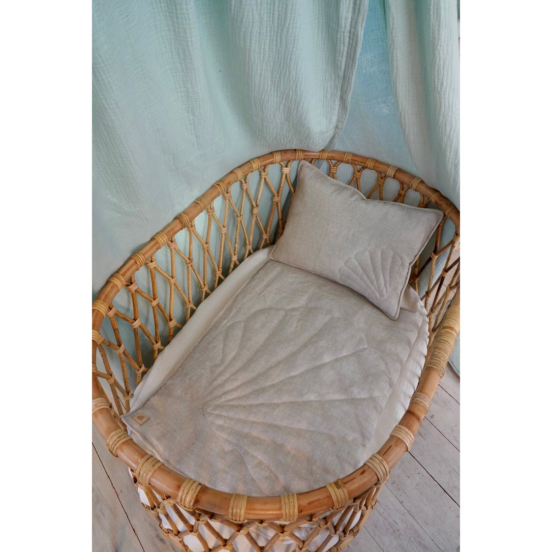 Linen shell child cover set "Sand"