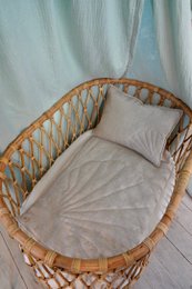Linen shell child cover set "Sand"