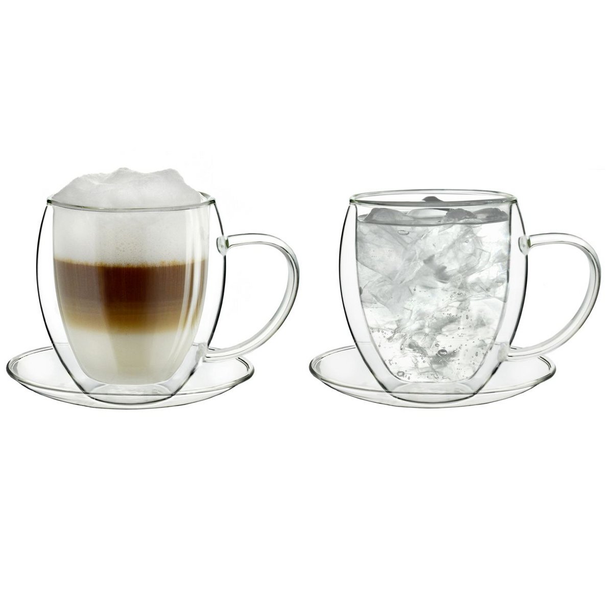 Creano thermal glass 250ml set of 2 with saucer