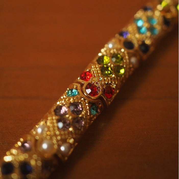 Vintage inspireret blændende kalejdoskop armbånd-16 cm lang