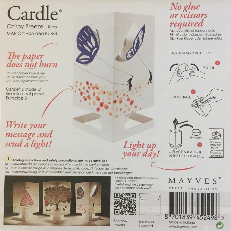 CARDLE Kites (Chirpy Breeze) - Portavelas Tarjetas de felicitación