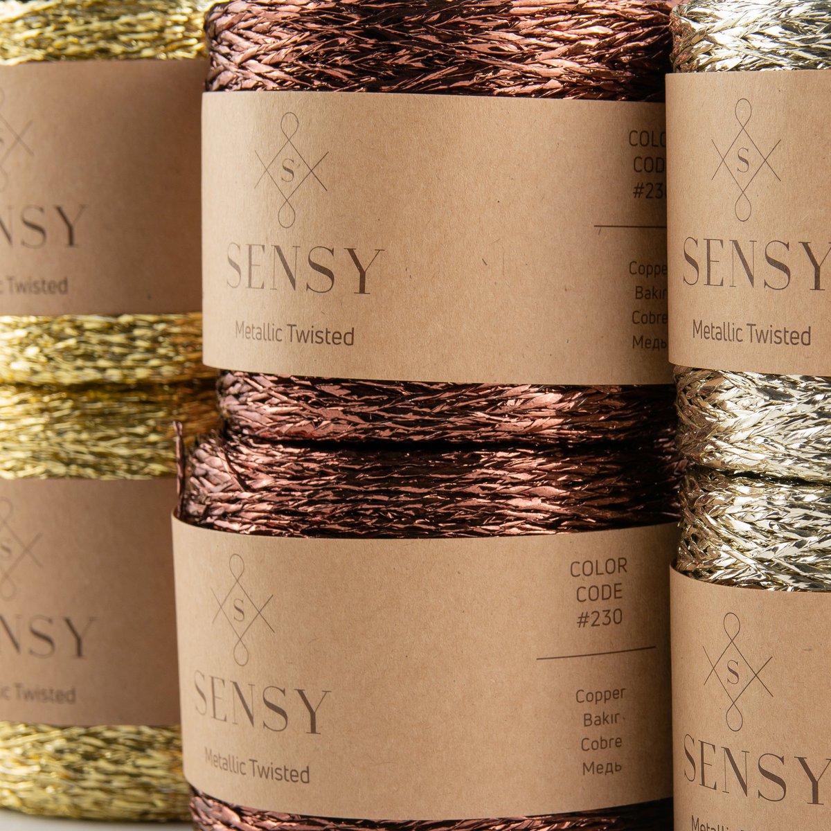 Sensy Premium 350 iarde % 100 filato ritorto metallizzato poliestere