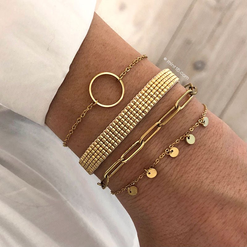 Papirclips kæde armbånd