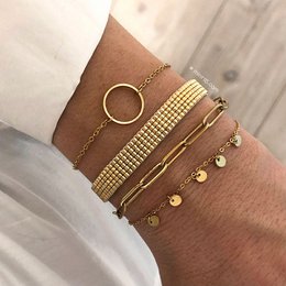 Papirclips kæde armbånd