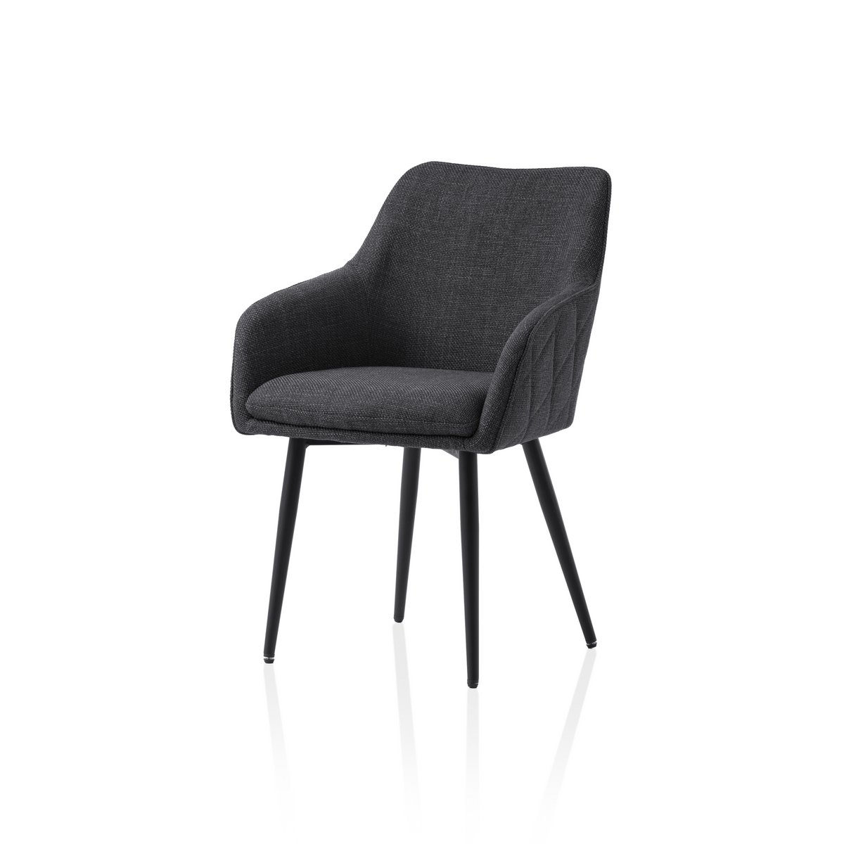 Silla de comedor tejido estructurado antracita