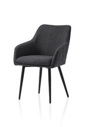Silla de comedor tejido estructurado antracita