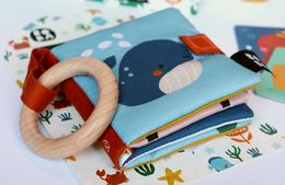 Teething ring book - Sea