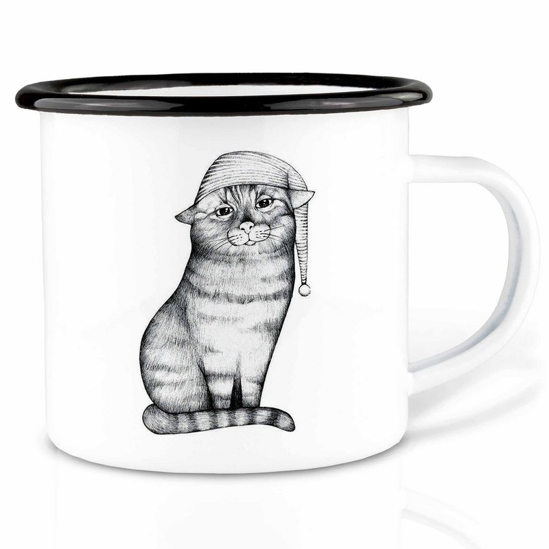 Enamel mug – Goodnight Cat