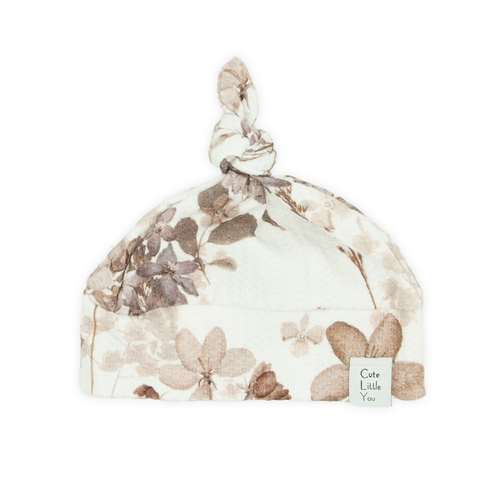 Beanie | Wafel | Bloemen | Caramel