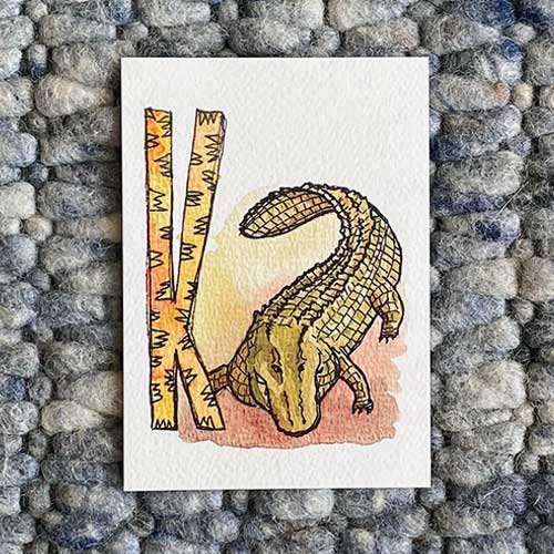 Tarjetas ABC de animales (tamaño A6)