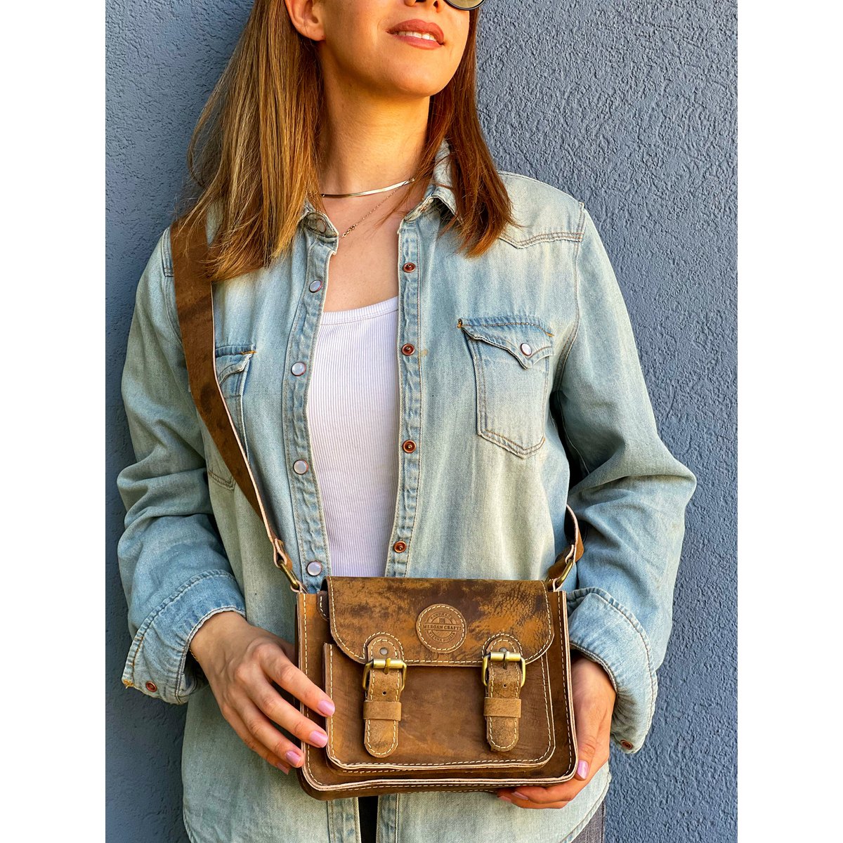 Handmade Genuine Leather Crossbody Bag